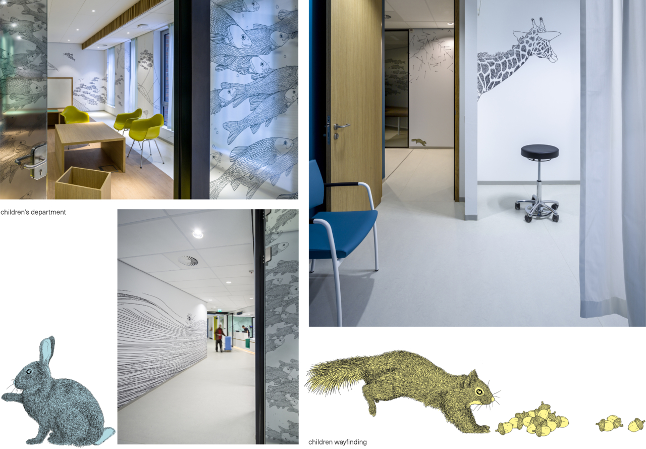 Zaans医疗中心环境图形、空间图形设计 © silo