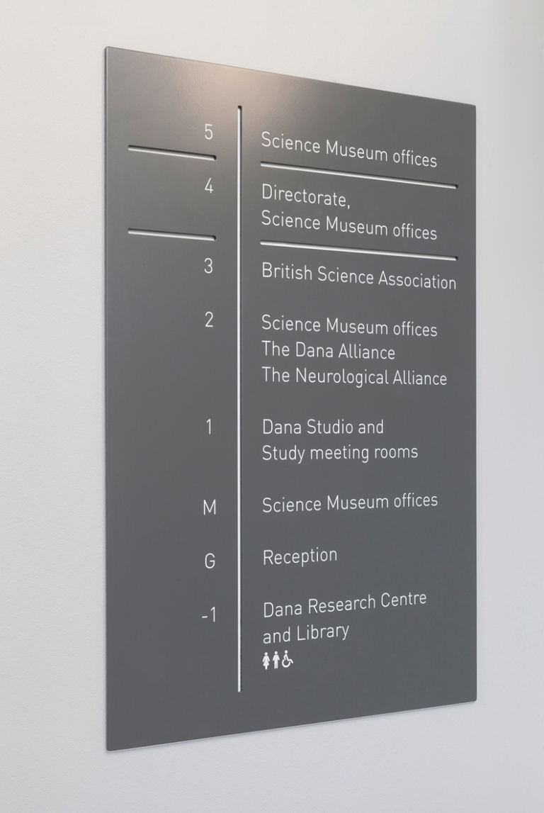 科学博物馆研究中心标识系统设计©Patrick Fry Studio