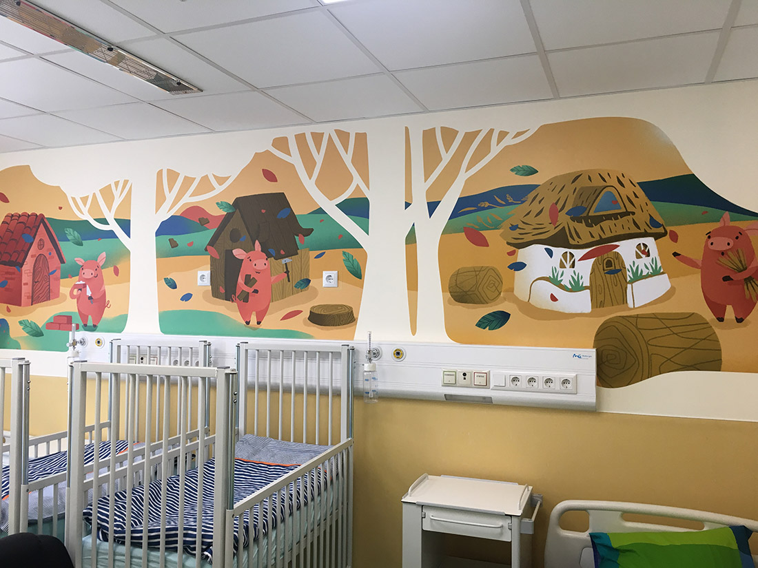 皮洛戈夫儿童医院环境图形系统 © LHSA+DP