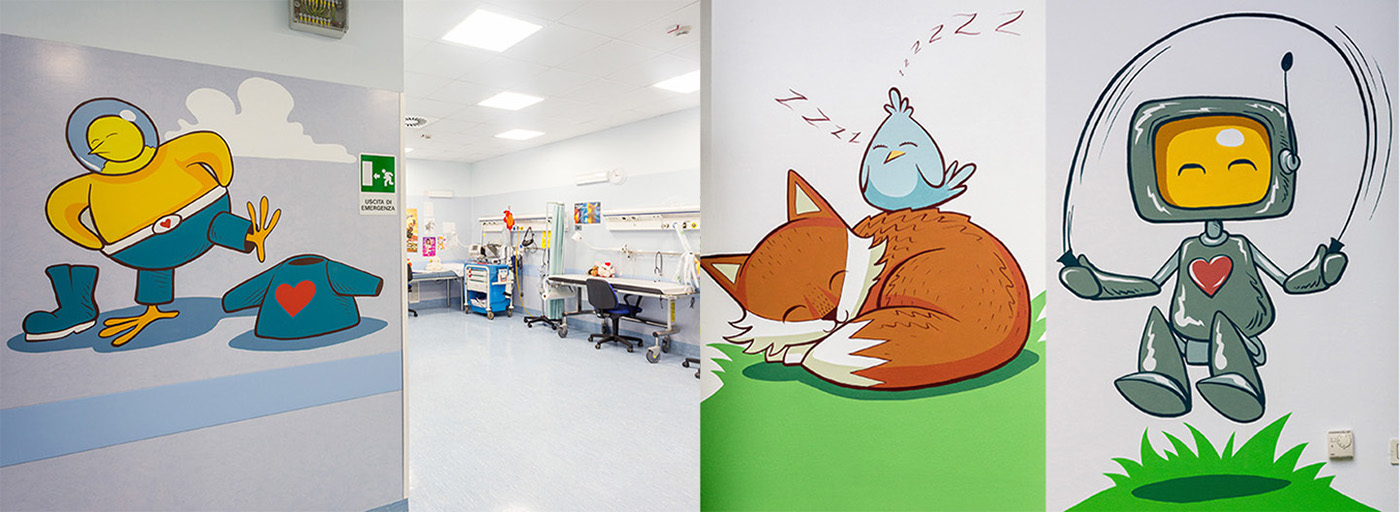 Regina Margherita 儿童医院环境图形设计 ©Truly Design Studio