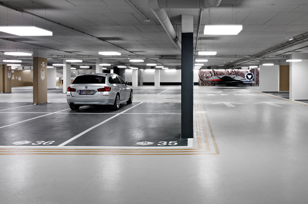维也纳商业园P2停车场导视设计©Typejockeys 