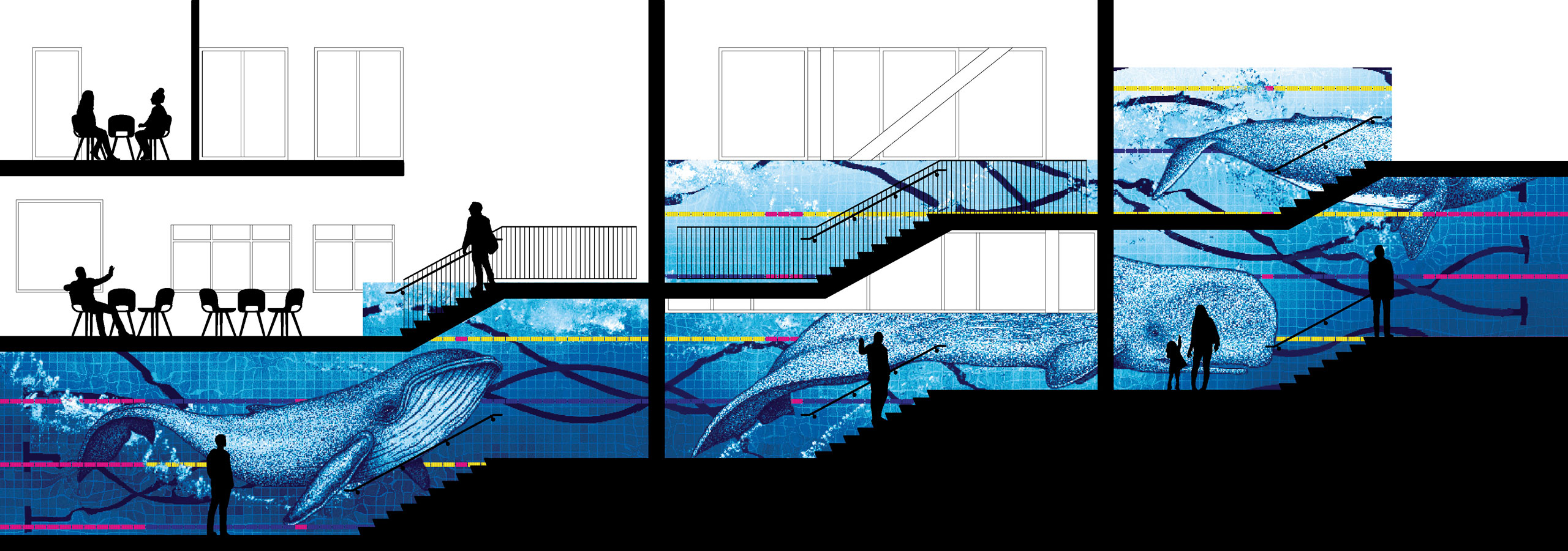 鹿特丹水上运动中心环境图形设计 © SILO