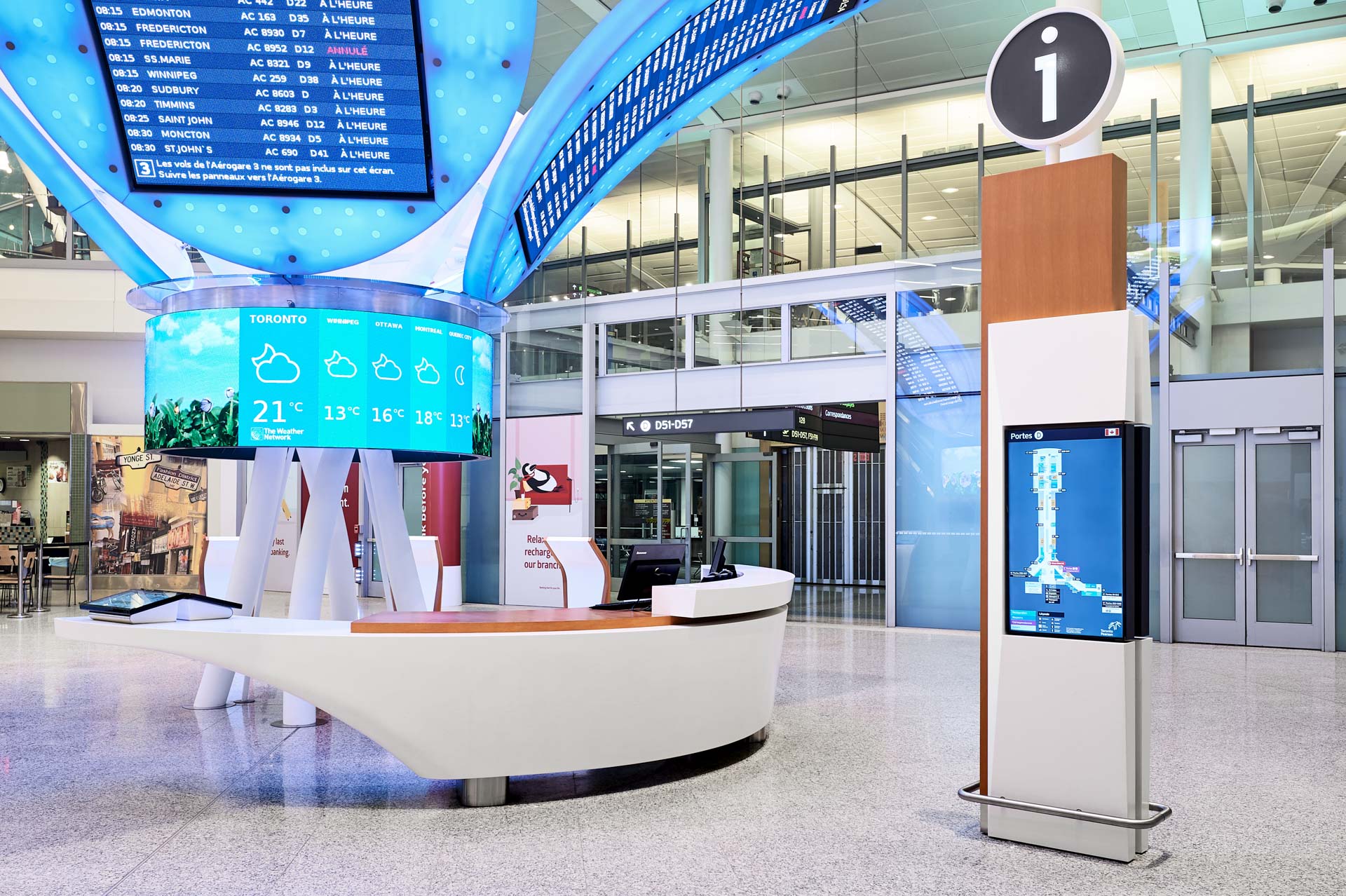 多伦多PEARSON国际机场GTAA乘客信息区,BUILT © EVENTSCAPE